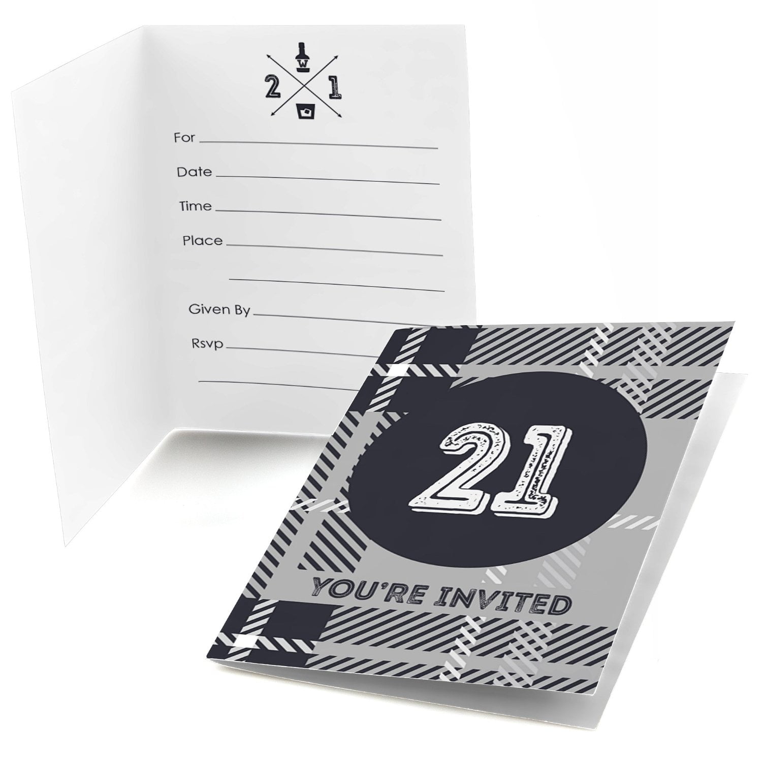 Finally 21 - 21st Birthday - Fill In Birthday Party Invitations (8 count)