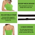 thumbnail image 5 of ACTIVE UNIFORMS Women's Soft and Breathable Cotton Stretch Camisole with Adjustable Strap Tank Top (Lime Green, Medium), 5 of 6