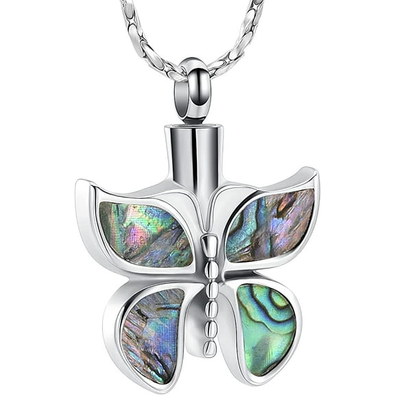 Butterfly Cremation Urn Necklace for Ashes - Human Memorial Keepsake Jewelry Ashes Memory Jewelry Women Keepsake Bereavement Gift for A Loss of the Loved One
