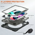 thumbnail image 4 of Shockproof Case for iPad Air 4 Case 10.9 Inch 2020, Heavy Duty Stand Anti Scratch Drop-Proof Protection Kids Case with Hand Shoulder Strap Pencil Holder for iPad 10.9 Inch 2020/iPad Pro 11 inch, 4 of 6