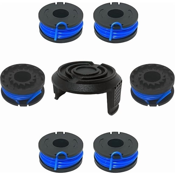 String Trimmer Line Spool for Bauer 19115C-B 19115c trimmer line replacement 20V Cordless String Trimmer Model：64995, 065 trimmer Line Spool for Bauer 19115A-B, 23123, Weed Eater (6 spool  1 Cap)