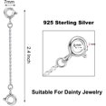 thumbnail image 2 of Cadena de seguridad Cadenas de seguridad de plata de ley para pulseras, cierre de cadena de seguridad para joyas delicadas, collar, 2 of 5