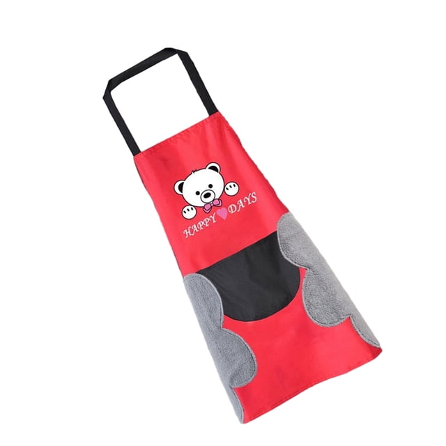 keepw Kitchen Apron Hanging Neck Hand Towel Adjustable Chef Aprons Oil-proof Coffee Overalls Waterproof Baking Accessories Red