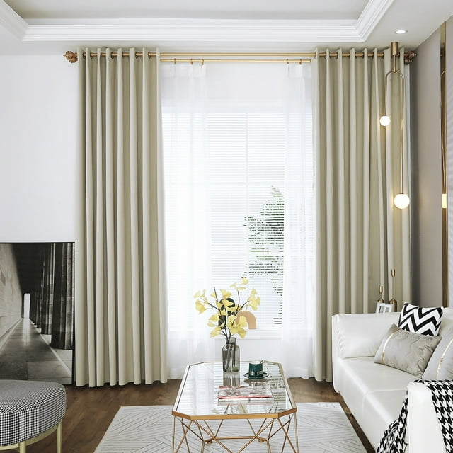 Thermal Insulation Blackout Curtains with Triple Weave Technology Perfect for Creating a Quiet Indoor Environment