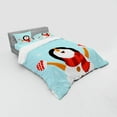 thumbnail image 3 of Ambesonne Christmas Bedding Set 3 Pcs, Santa Snowflakes Joy, Twin XL, Multicolor, 3 of 3