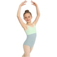 thumbnail image 2 of Xdegoge Kids Girls Sleeveless Ballet Dance Leotards Color Block Gymnastics Bodysuit Breathable Stretchy Dancewear Athletic Outfit Workout Active Playwear Tops For Children, 2 of 6