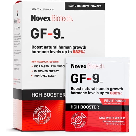 Novex Biotech GF‑9 Rapid Dissolve Amino Acid Supplement Powder, 30 Servings – Clean Botanical Blend