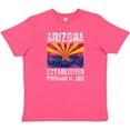 thumbnail image 3 of Inktastic Established February 14, 1912 Arizona Flag Youth T-Shirt, 3 of 5