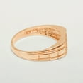 thumbnail image 3 of LBG British Made 14k Rose Gold Cubic Zirconia Mens Band Ring - 25 size options - Size 10.5, 3 of 6