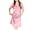 Pink, variant on HomeGardon Nightgowns for Women,Summer Dresses Fashion Women V-neck Easy Solid Color Bow Fold Short Sleeve Ice Silk Long Sleepshirts