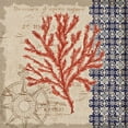thumbnail image 2 of Brent, Paul 12x12 Black Ornate Wood Framed with Double Matting Museum Art Print Titled - Burlap Coral II, 2 of 4