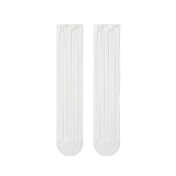 yillto 1-13T Girls Cotton Socks Knee Length School Uniform Soft Comfy Crew Socks Stretchy High Socks