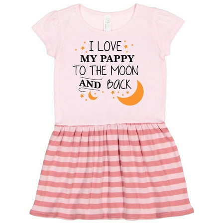 

Inktastic I Love My Pappy To The Moon and Back Gift Toddler Girl Dress