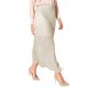 thumbnail image 4 of Falda Midi Dividida Brillante de Cintura Alta INSPIRE CHIC para Mujeres, Falda A-Line L Brillante Beige, 4 of 5