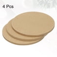 thumbnail image 3 of Uxcell 4pcs 4 Inch Wood Circles for Crafts, 0.2 Inch Thick Unfinished Blank Wooden Rounds Slice Cutouts, 3 of 7
