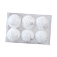 thumbnail image 4 of 6 adornos navideños de bolas para árbol de Navidad, adornos colgantes de 8 cm para Lentejuelas blancas, 4 of 9