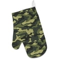 thumbnail image 2 of Polyester Insulation Kitchen Oven Mitts Potholder Apron 3Pcs Set Camouflage Pattern Non Slip Heat Resistant Gloves for Baking Cooking BBQ, 2 of 7