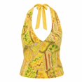 thumbnail image 2 of Women’s Sequin Beaded Halter Top, V-Neck Sleeveless Embroidered Tank Top, 2 of 6