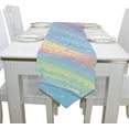 thumbnail image 6 of SKYSONIC Rectangle Rainbow Gemstone Printed Table Runner 13x70in for Wedding Birthday Holiday, 6 of 7