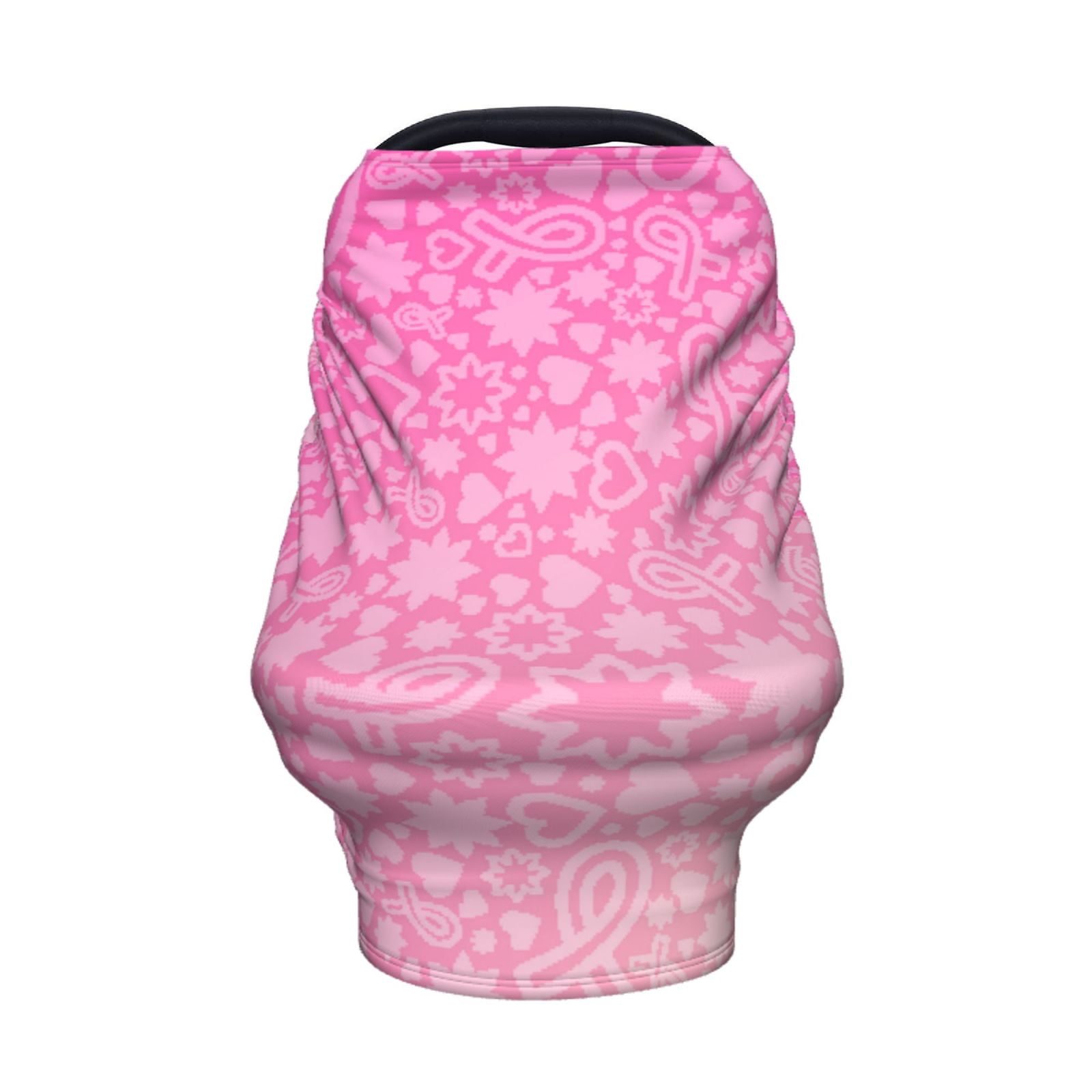 Fotbe Breast CancerN Ribbons Awareness Pattern Car Seat Covers for Babies, Nursing Breastfeeding Cover Infant Carseat Canopy, Soft Stretchy Carrier Cover