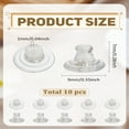thumbnail image 2 of 1set 10pcs Silicone Ear Nuts Earring Backs Cone with Brass Finding 9x7mm Hole: 1mm, 2 of 3