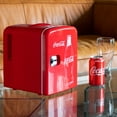 thumbnail image 3 of Coca-Cola Classic 4L Mini Fridge, Portable Cooler for 6 Cans, Includes 12V DC & 110V AC Cords, Red Bottle Design, for Home, Office, Dorm, Travel, 3 of 9