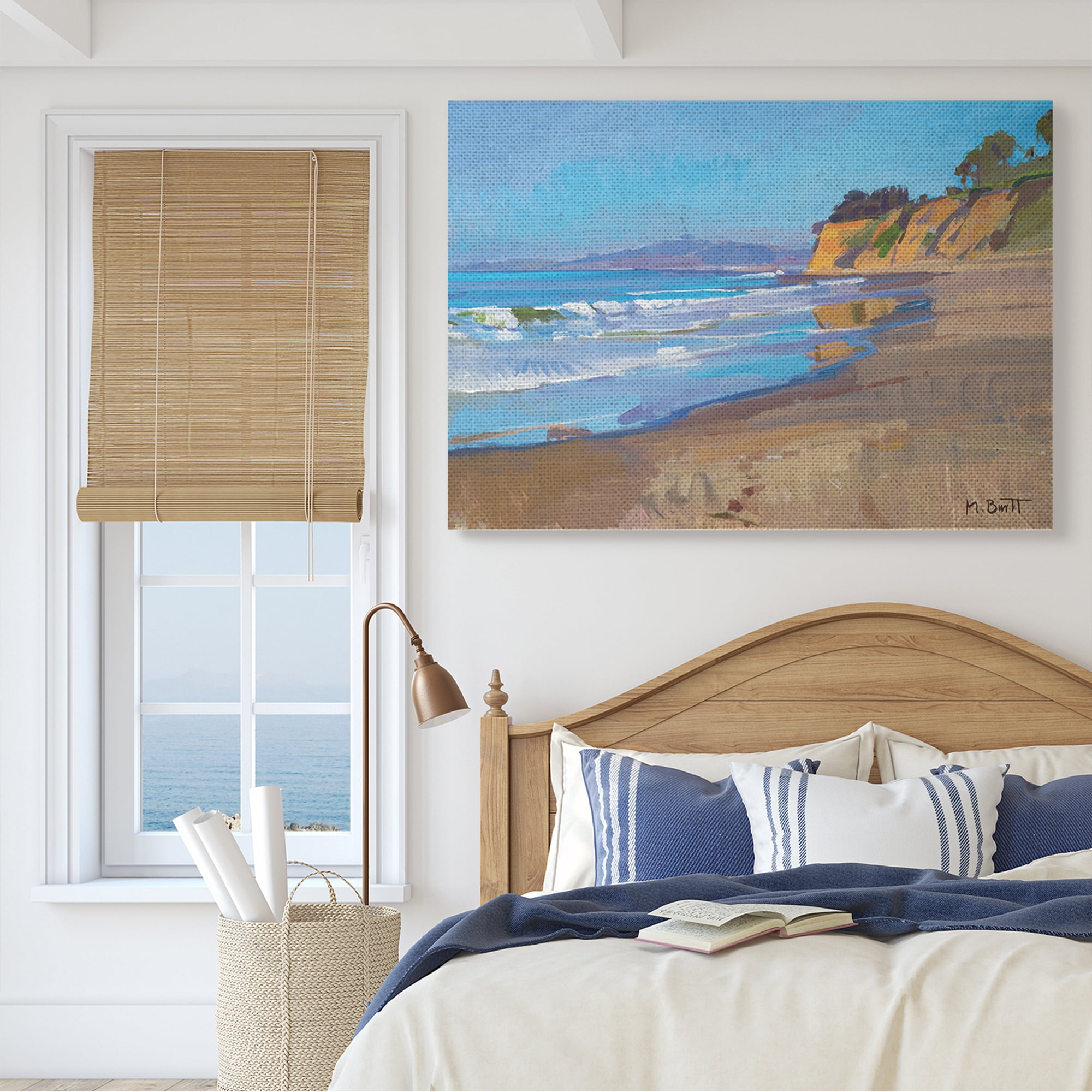 Industries Changing Tides Tropical Summer Beach Coastline 48 in x 36 in Painting Canvas Art Print, by Stupell Home Décor