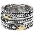 thumbnail image 3 of TTB Yysunny Twisted Wire Rings Classic Mens Cable Rings Copper Hip Hop Punk Jewelry Birthday Party Gift, 3 of 6