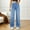 Light blue, variant on BLOCLOALO Wide Leg Jeans Dress Pants Plus Size Denim Pants High Waisted Pants Stretch Pants Cowboy Cropped Pants Thin Loose Comfy Work Pants Women Soft Pants for Women Hiking Pants Women Dark Blue L