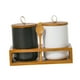 thumbnail image 3 of Recipiente de Almacenamiento para Café Strade Fareast Limited Cerámica y Madera Tapa Sellada Blanco y Negro 2 M, 3 of 8