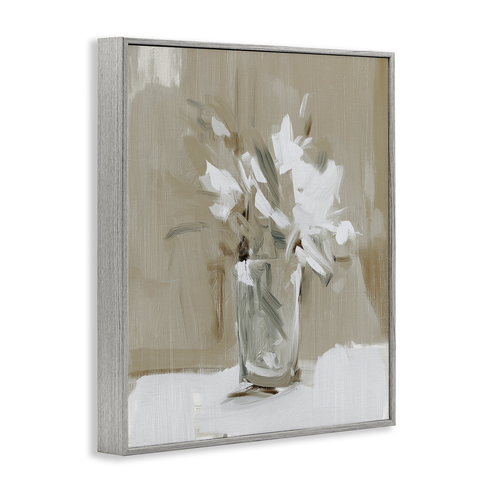 Stupell Industries Pure Forms Still Life Gray Framed Giclee Art, design by Svetlana Aleynikova