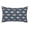 thumbnail image 1 of Fotbe Cute Shark Funda de Almohada Decorativa Estilo Occidental, Lujo en Algodón, Fundas para Almohadas King, Cojín Estampado para Decoración del Hogar-14"x20", 1 of 6