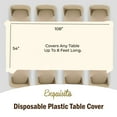 thumbnail image 5 of Exquisite Plastic Tablecloth Cover 54" X 108" Heavy Duty Disposable Single Count,1*Ivory White Tablecloth, 5 of 6