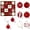 Red White, variant on 44 Pcs Christmas Ball Ornaments, Shatter-Resistant Plastic Xmas Tree Decorations with Balls and Stars for Wreath, Garland, Home and Party, Multicolor