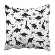 ARHOME Cute Kids for Girls and Boys Colorful Dinosaurs on The Abstract Create Fun Cartoon Pillowcase 16x16 inch