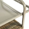 thumbnail image 4 of Outdoor Bar Table With Lockable Wheels, Steel Top & Wicker Cabinet Ideal For Garden, Poolside & Backyard Entertaining, 4 of 10