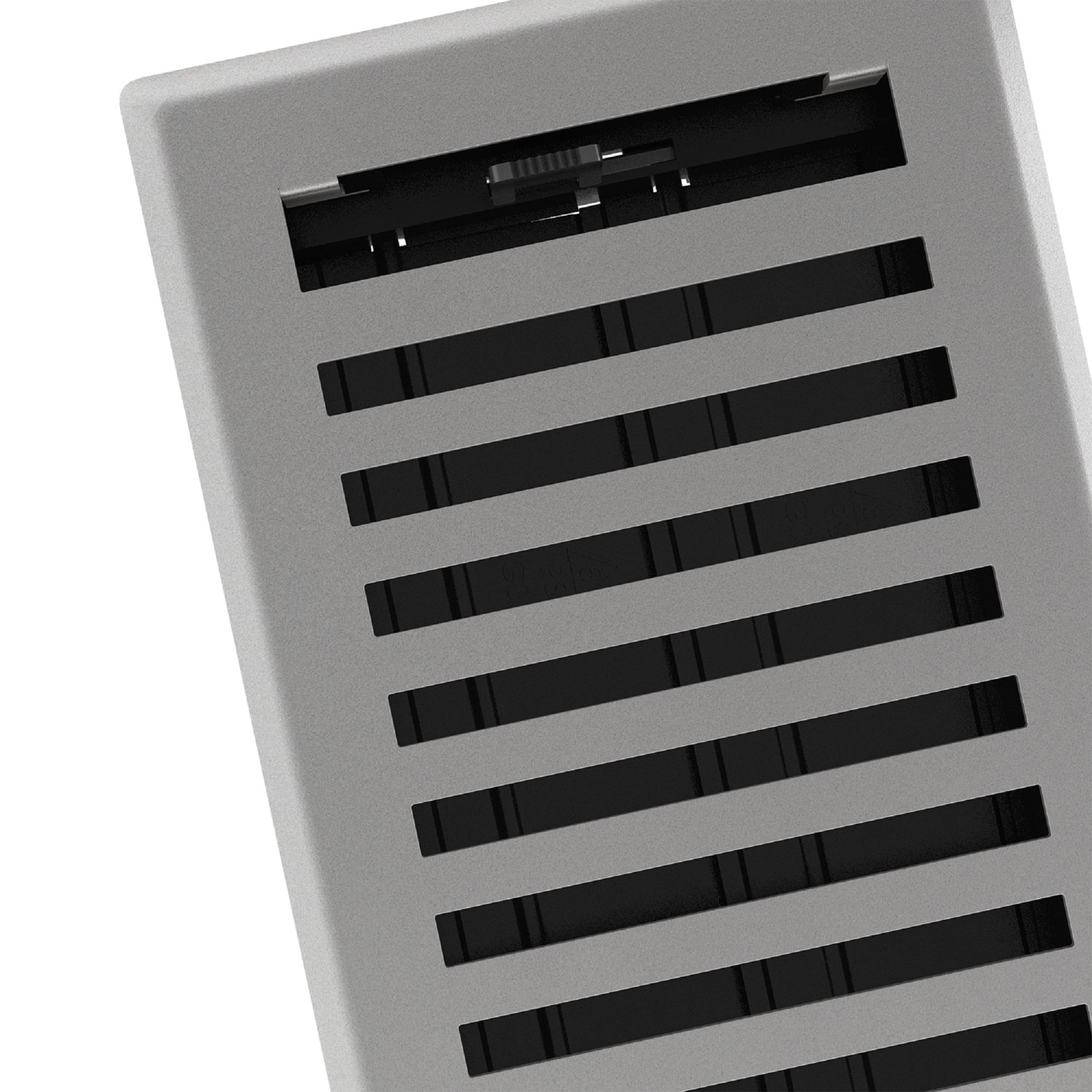 4in x 10in Montezuma Style Grey Granite Metal Heating and Cooling Air Floor Register (2 PACK) - Overall 5 1/4" x 11 1/4"