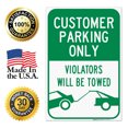 thumbnail image 7 of Customer Parking Only Sign, Violators Will Be Towed, 24x36 Corrugated Plastic, 7 of 7