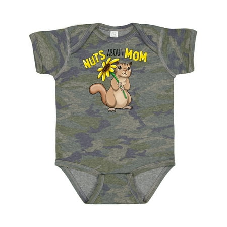 

Inktastic Nuts About Mom Cute Chipmunk with Sunflower Gift Baby Boy or Baby Girl Bodysuit
