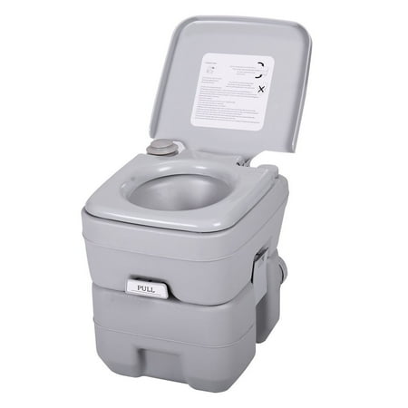 Zimtown 5 Gallon Motorhome Flushing Toilet, Removable Camper Porta Potty Commode, Great for Outdoor Indoor Camping (Best Flushing Toilet On The Market)
