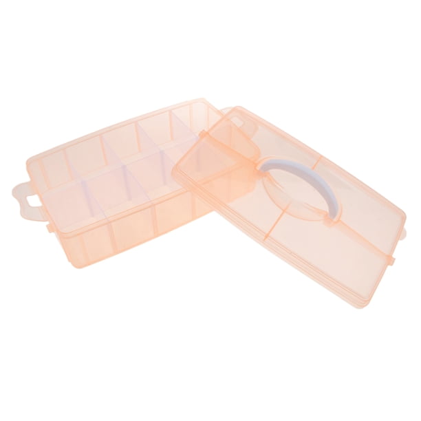 Transparente para Organizador de Esmalte de Uñas, Divisores nualidades Ajustables, Estuche para Ahorrar Espacio, Portátil naranja Baoblaze Nail Art Storage