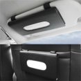 thumbnail image 3 of 2X Caja de pañuelos para coche, funda de piel sintética para asiento trasero, funda negra, 3 of 5