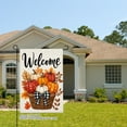 thumbnail image 2 of JOOCAR Welcome Pumpkin Basket Linen Garden Flag for Fall Autumn Home Outdoor Garden Yard Door Decor 12x18 inch, 2 of 5