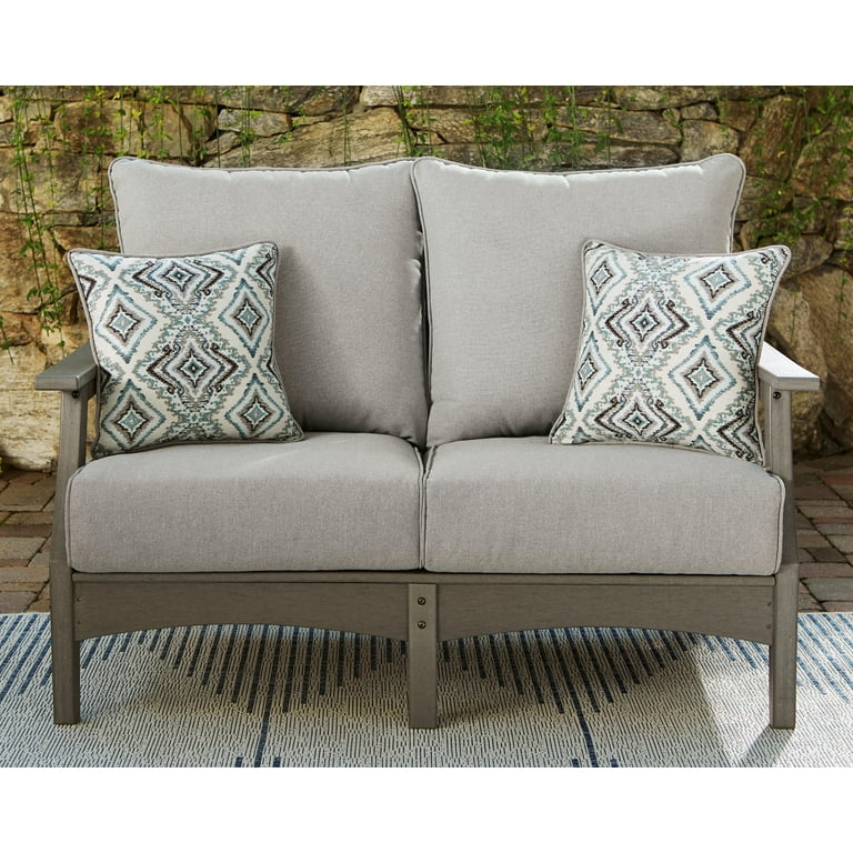 Visola Outdoor Loveseat with Cushion - Gray Visola Outdoor Loveseat with Cushion - Gray