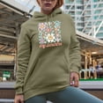 thumbnail image 2 of Hey, Sunshine with Retro Smiling Flowers Art Merch Gift, Sand Hooded Sweatshirt or Hoodie, XL, 2 of 5