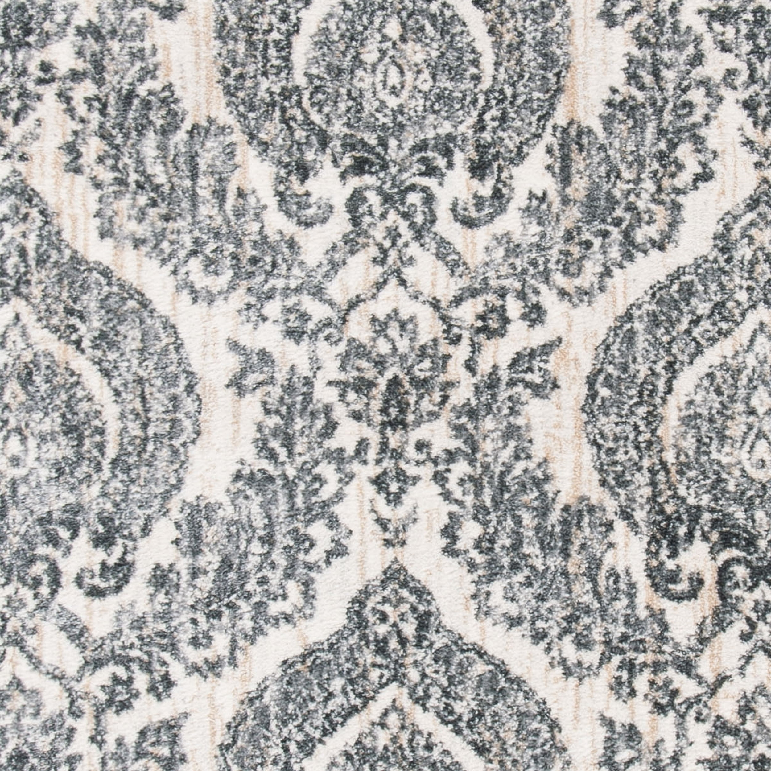 SAFAVIEH Isabella Trenton Floral Runner Rug, Grey/Ivory, 2'2" x 7'