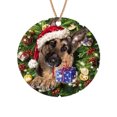 thumbnail image 1 of Adornos navideños Navidad Listado de madera Guirnalda de perro Decoración de árbol de Navidad de madera Wmkox8yii gf8875, 1 of 8