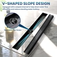 thumbnail image 3 of Wowow 24 Inch Shower Linear Drain, 304 Stainless Steel Shower Floor Drain with Grate Removable, Rectangular Floor Drain with Accessories, 3 of 7