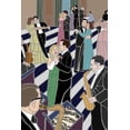 thumbnail image 2 of Mandell, Jonathan 11x14 Gold Ornate Wood Framed with Double Matting Museum Art Print Titled - Dance Scene, 2 of 4