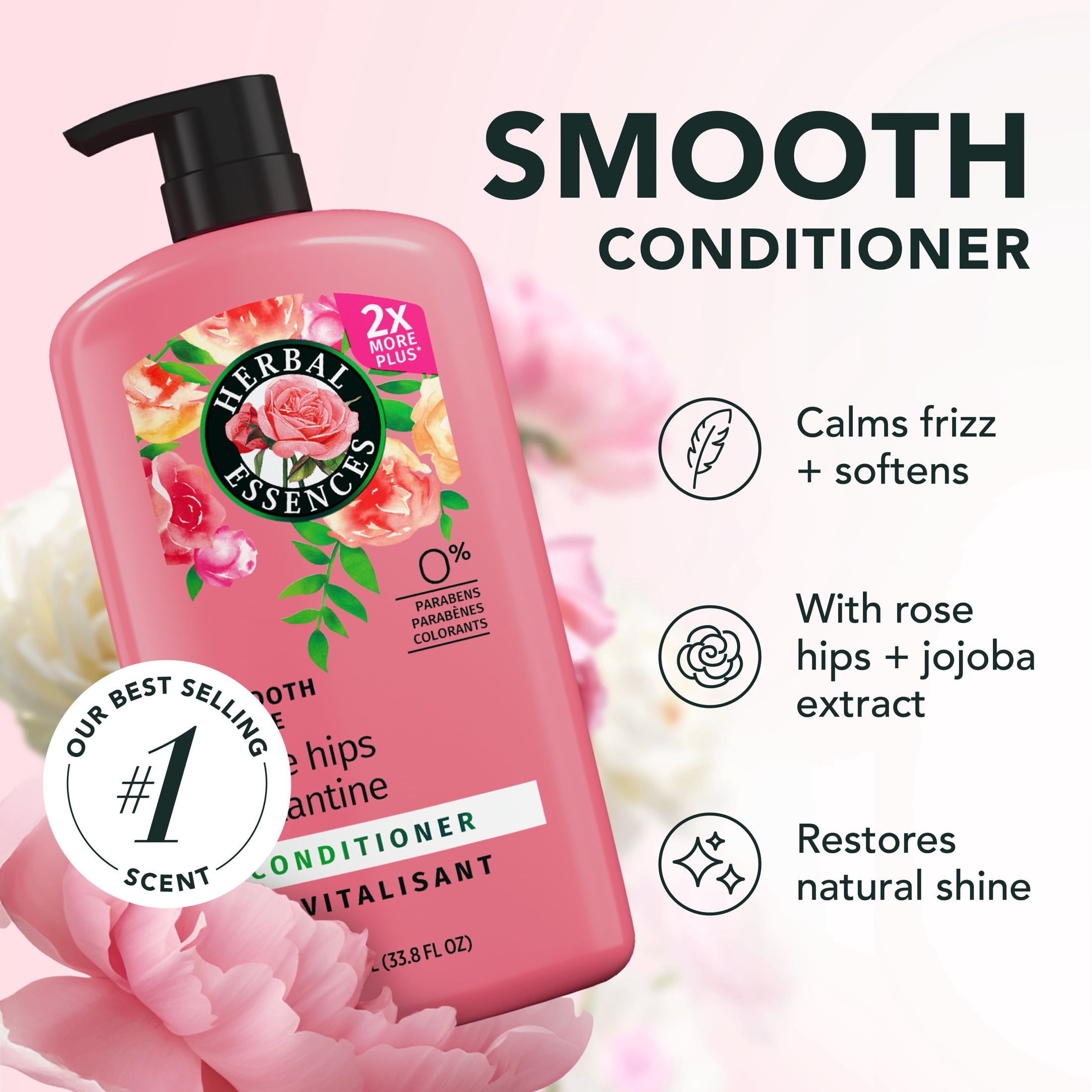 Herbal Essences Smooth Collection Conditioner, Rose Hips, 33.8 fl oz